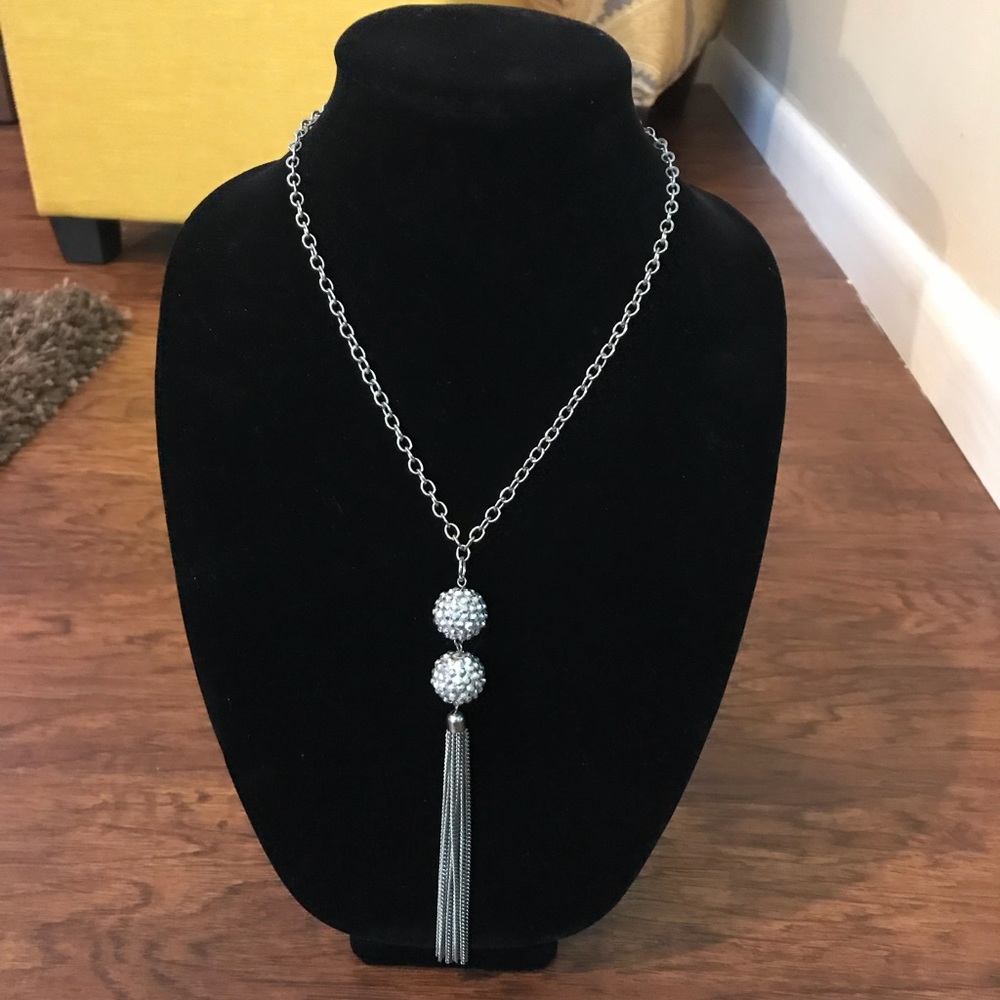 Tassel rhinestone necklace